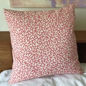 18” Coral design square pillow cover